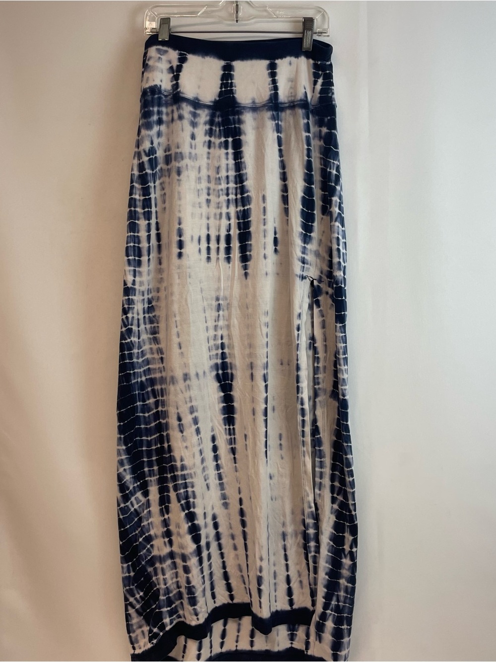 Athleta Navy and White Tie-Dye Maxi Skirt